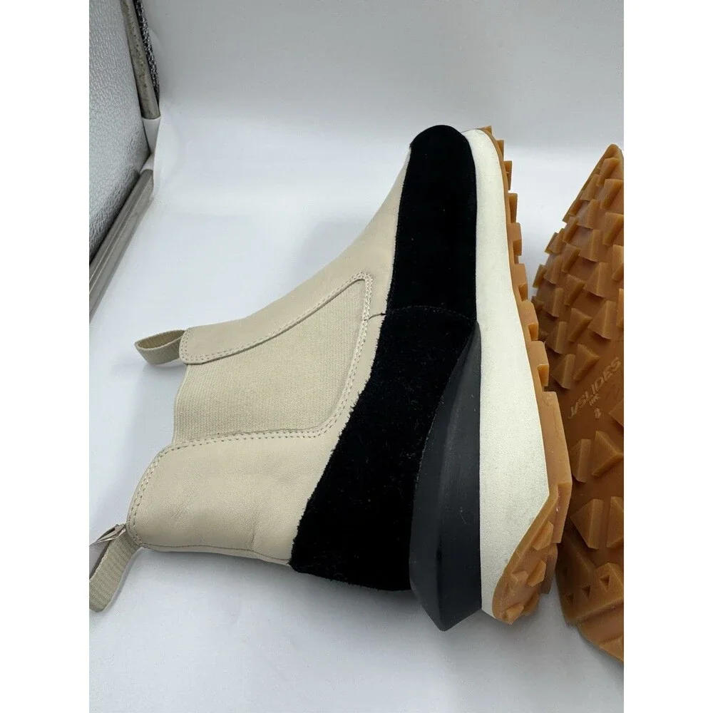 J Slides NYC Eloise Beige Ankle Boots Shoes Women’s Size 8M